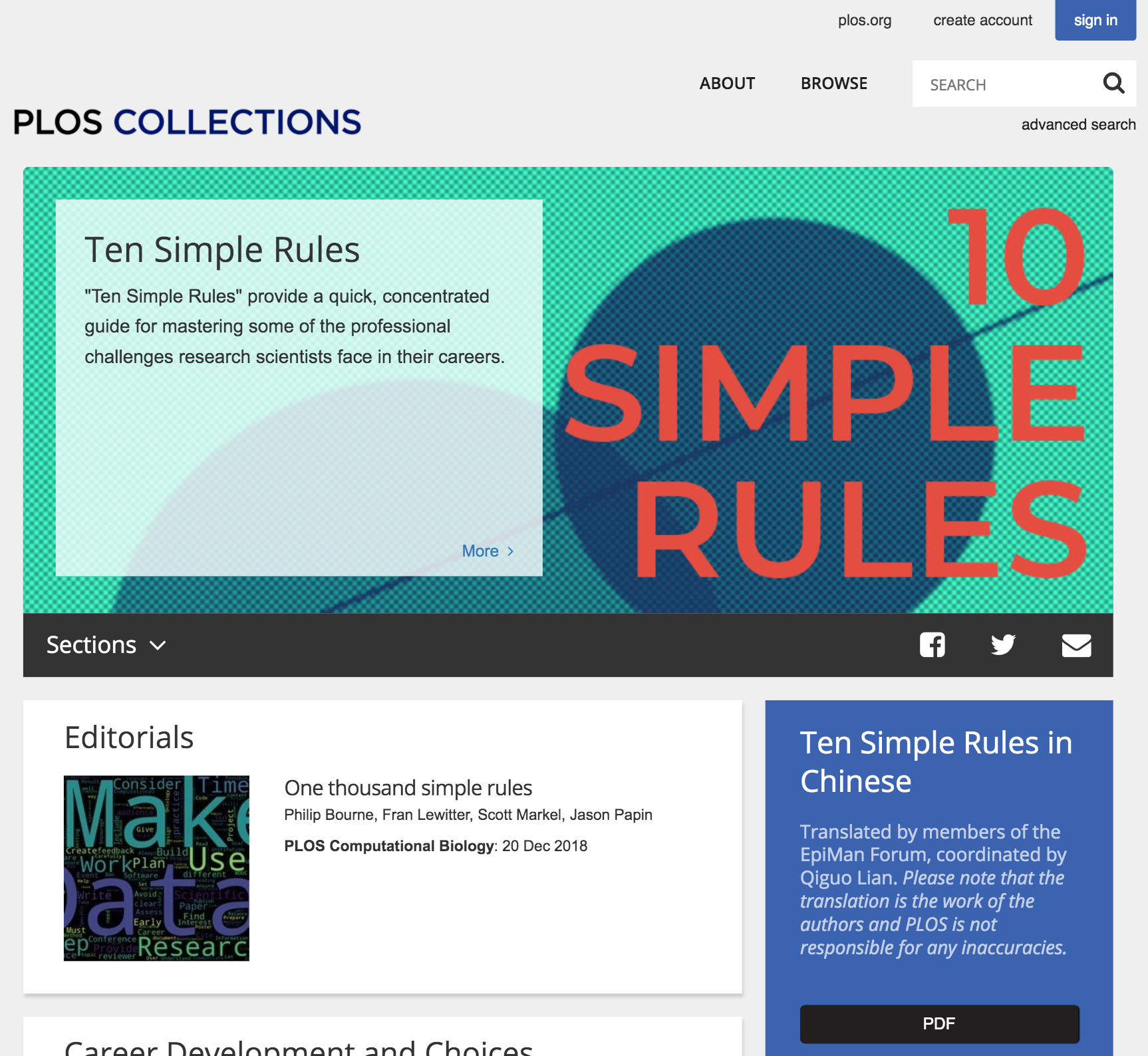 Ten Rules Plosone
